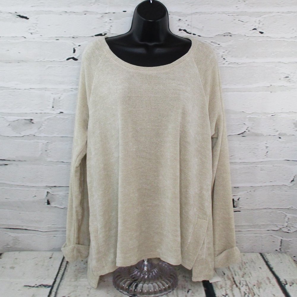 Style & Co Relaxed Fit Flannel Sweatshirt